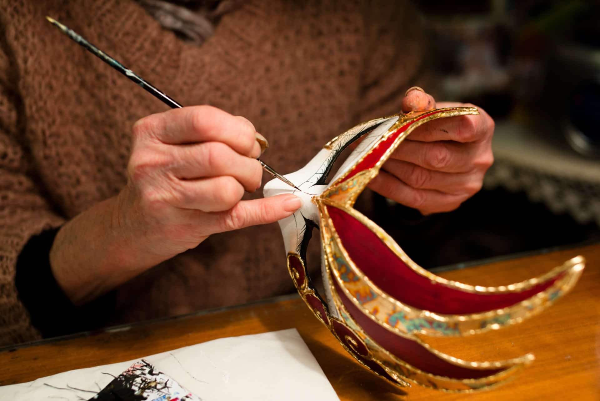 atelier confection masque venitien