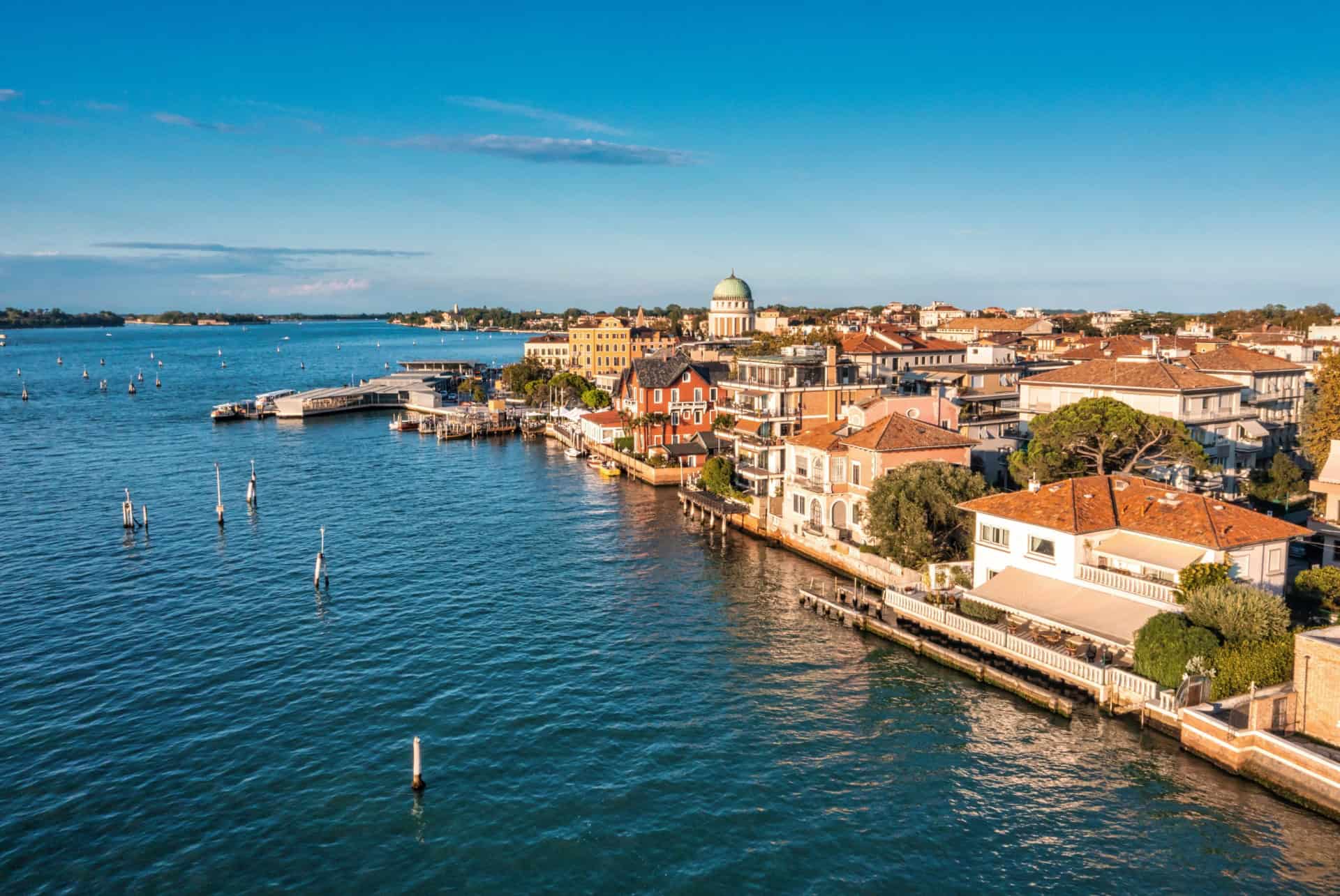 venise vue aerienne du lido