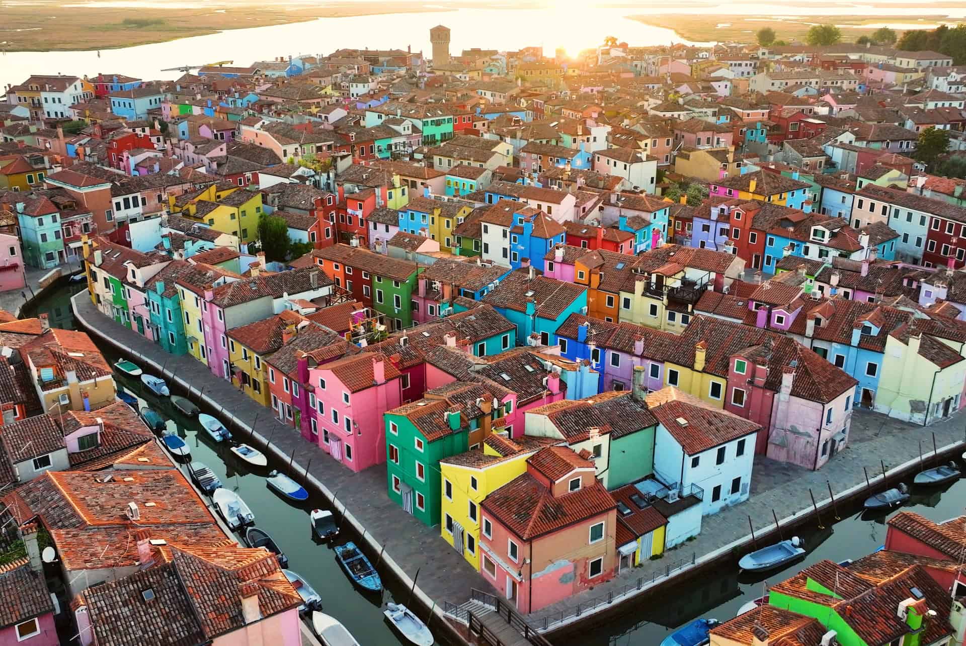 vue aerienne ile de burano
