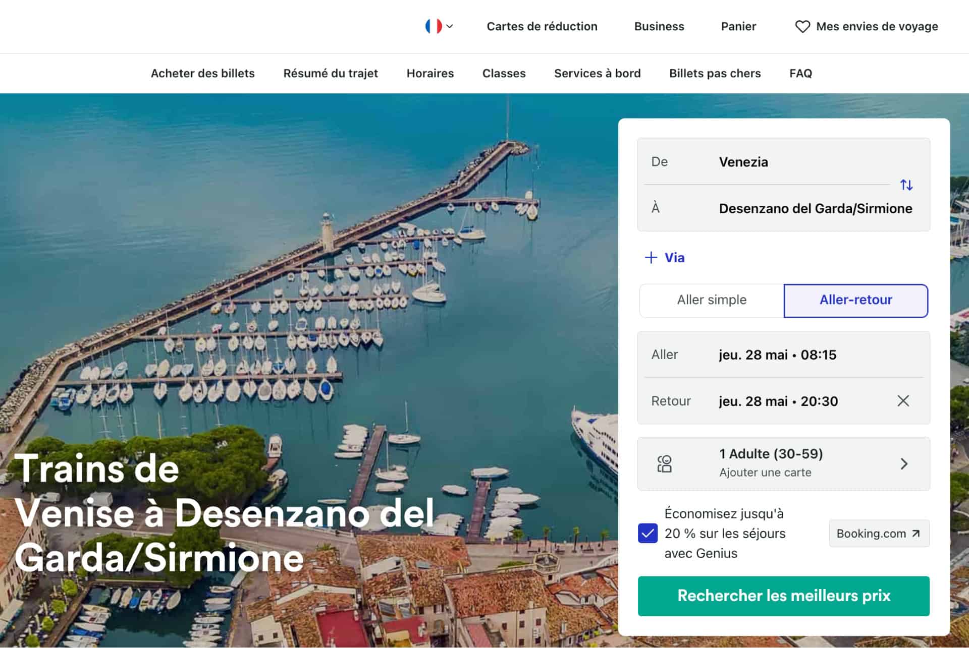 venise lac de garde trainline